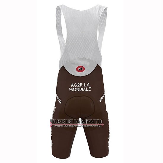 Abbigliamento Ag2r La Mondiale 2019 Manica Corta e Pantaloncino Con Bretelle Marrone Bianco Blu - Clicca l'immagine per chiudere